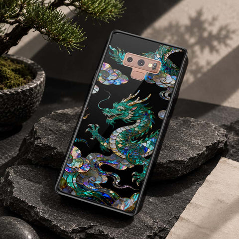 Samsung Galaxy Note 9 Cover - Pearl Dynasty Series - HQ Ultra Shine Premium Infinity Glass Soft Silicon Borders Case