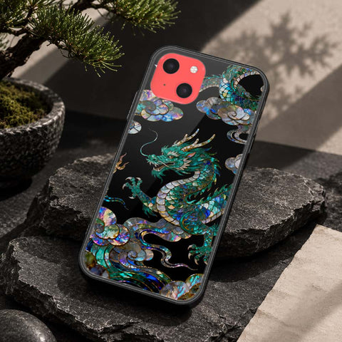 iPhone 13 Mini Cover - Pearl Dynasty Series - HQ Ultra Shine Premium Infinity Glass Soft Silicon Borders Case