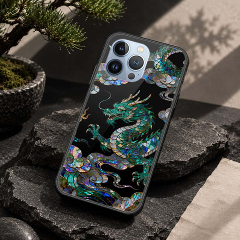 iPhone 13 Pro Cover - Pearl Dynasty Series - HQ Ultra Shine Premium Infinity Glass Soft Silicon Borders Case