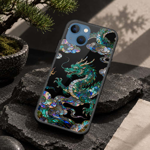 iPhone 13 Cover - Pearl Dynasty Series - HQ Ultra Shine Premium Infinity Glass Soft Silicon Borders Case