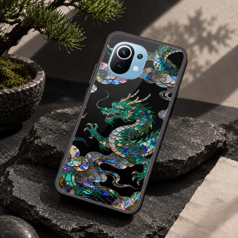 Xiaomi Mi 11 Cover - Pearl Dynasty Series - HQ Ultra Shine Premium Infinity Glass Soft Silicon Borders Case