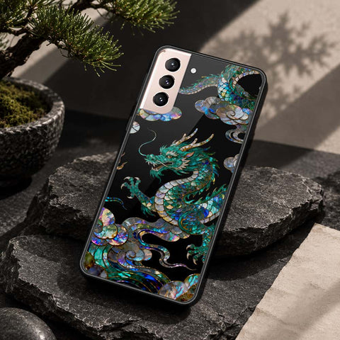 Samsung Galaxy S22 Plus 5G Cover - Pearl Dynasty Series - HQ Ultra Shine Premium Infinity Glass Soft Silicon Borders Case