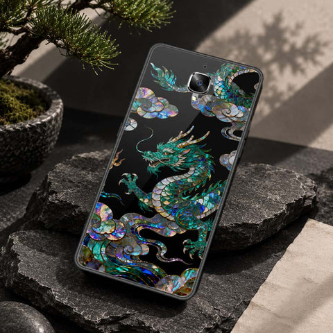 OnePlus 3 Cover - Pearl Dynasty Series - HQ Ultra Shine Premium Infinity Glass Soft Silicon Borders Case