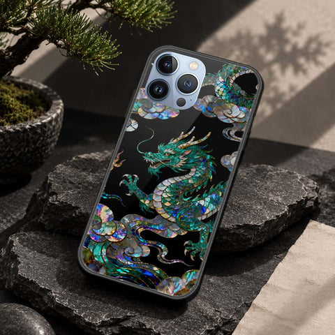 iPhone 14 Pro Max Cover - Pearl Dynasty Series - HQ Ultra Shine Premium Infinity Glass Soft Silicon Borders Case