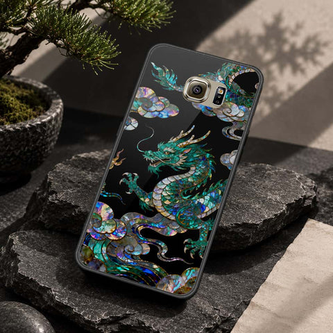Samsung Galaxy S6 Cover - Pearl Dynasty Series - HQ Ultra Shine Premium Infinity Glass Soft Silicon Borders Case