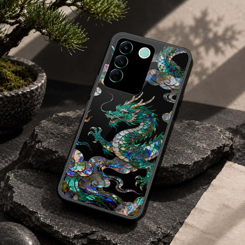 Vivo V27e Cover - Pearl Dynasty Series - HQ Ultra Shine Premium Infinity Glass Soft Silicon Borders Case
