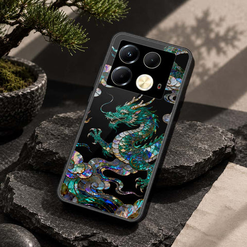 Infinix Note 40S Cover - Pearl Dynasty Series - HQ Ultra Shine Premium Infinity Glass Soft Silicon Borders Case