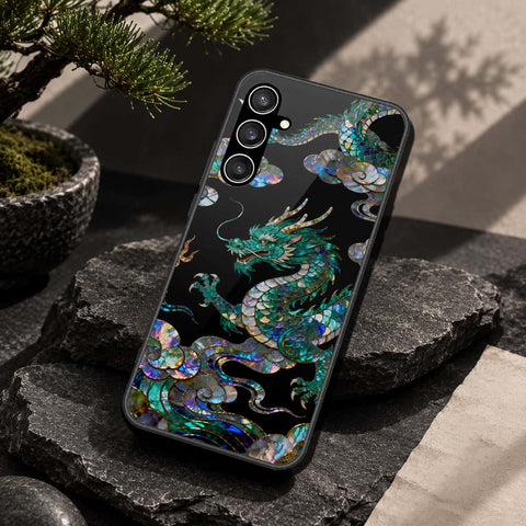 Samsung Galaxy S23 FE Cover - Pearl Dynasty Series - HQ Ultra Shine Premium Infinity Glass Soft Silicon Borders Case