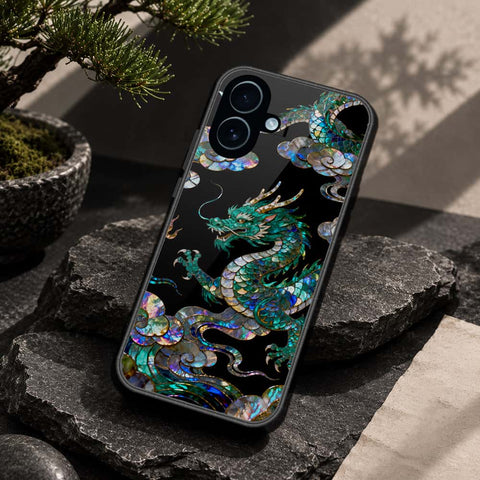 iPhone 18 - Pearl Dynasty Series - HQ Ultra Shine Premium Infinity Glass Soft Silicon Borders Case