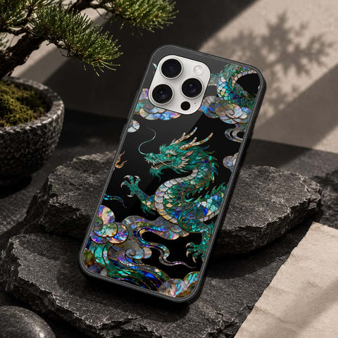 iPhone 16 Pro Max - Pearl Dynasty Series - HQ Ultra Shine Premium Infinity Glass Soft Silicon Borders Case