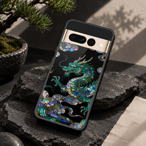 Google Pixel 7 Pro Cover - Pearl Dynasty Series - HQ Ultra Shine Premium Infinity Glass Soft Silicon Borders Case