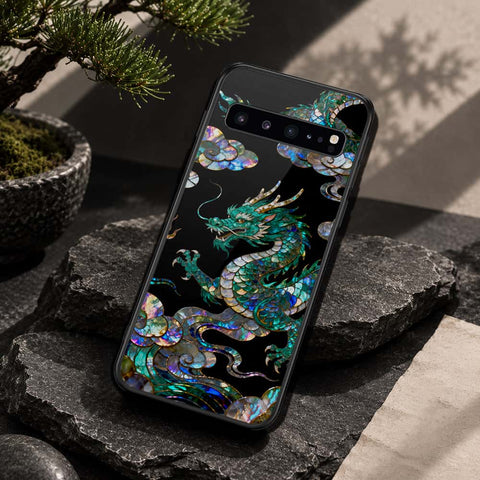 Samsung Galaxy S10 5G Cover - Pearl Dynasty Series - HQ Ultra Shine Premium Infinity Glass Soft Silicon Borders Case