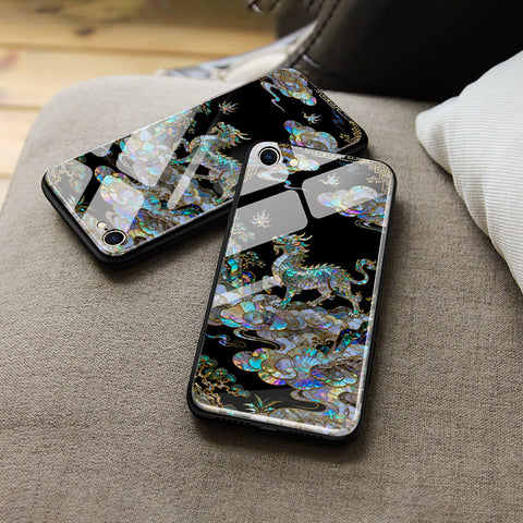 iPhone 18 - Pearl Dynasty Series - HQ Ultra Shine Premium Infinity Glass Soft Silicon Borders Case