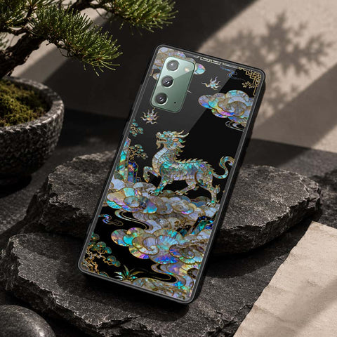 Samsung Galaxy Note 20 Cover - Pearl Dynasty Series - HQ Ultra Shine Premium Infinity Glass Soft Silicon Borders Case