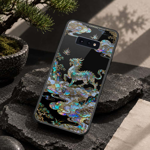 Samsung Galaxy S10e Cover - Pearl Dynasty Series - HQ Ultra Shine Premium Infinity Glass Soft Silicon Borders Case