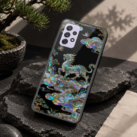 Samsung Galaxy A72 Cover - Pearl Dynasty Series - HQ Ultra Shine Premium Infinity Glass Soft Silicon Borders Case
