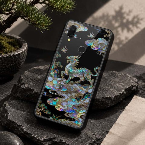 Xiaomi Redmi 7 Cover - Pearl Dynasty Series - HQ Ultra Shine Premium Infinity Glass Soft Silicon Borders Case