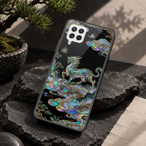 Samsung Galaxy A22 Cover - Pearl Dynasty Series - HQ Ultra Shine Premium Infinity Glass Soft Silicon Borders Case