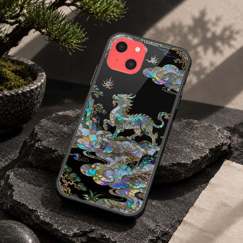 iPhone 13 Mini Cover - Pearl Dynasty Series - HQ Ultra Shine Premium Infinity Glass Soft Silicon Borders Case