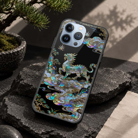 iPhone 13 Pro Cover - Pearl Dynasty Series - HQ Ultra Shine Premium Infinity Glass Soft Silicon Borders Case