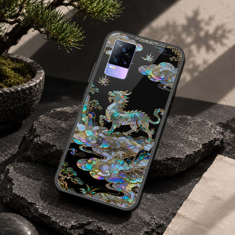 Vivo V21e Cover - Pearl Dynasty Series - HQ Ultra Shine Premium Infinity Glass Soft Silicon Borders Case