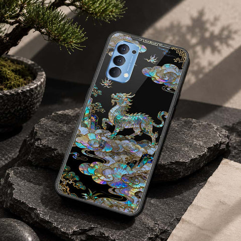 Oppo Reno 4 Cover - Pearl Dynasty Series - HQ Ultra Shine Premium Infinity Glass Soft Silicon Borders Case