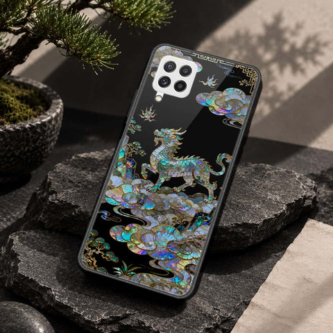 Samsung Galaxy M22 Cover - Pearl Dynasty Series - HQ Ultra Shine Premium Infinity Glass Soft Silicon Borders Case