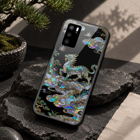 Oppo A16 Cover - Pearl Dynasty Series - HQ Ultra Shine Premium Infinity Glass Soft Silicon Borders Case