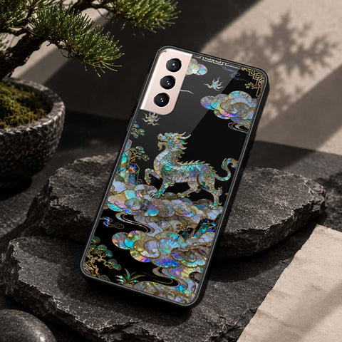 Samsung Galaxy S22 Plus 5G Cover - Pearl Dynasty Series - HQ Ultra Shine Premium Infinity Glass Soft Silicon Borders Case