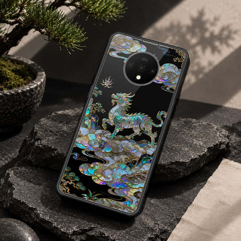 OnePlus 7T Cover - Pearl Dynasty Series - HQ Ultra Shine Premium Infinity Glass Soft Silicon Borders Case