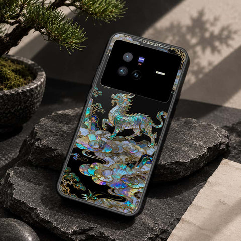 Vivo X80 Cover - Pearl Dynasty Series - HQ Ultra Shine Premium Infinity Glass Soft Silicon Borders Case