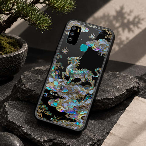 Infinix Hot 9 Play Cover - Pearl Dynasty Series - HQ Ultra Shine Premium Infinity Glass Soft Silicon Borders Case