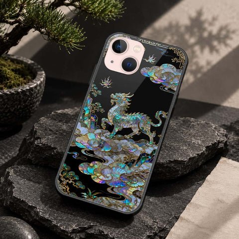 iPhone 14 Plus Cover - Pearl Dynasty Series - HQ Ultra Shine Premium Infinity Glass Soft Silicon Borders Case