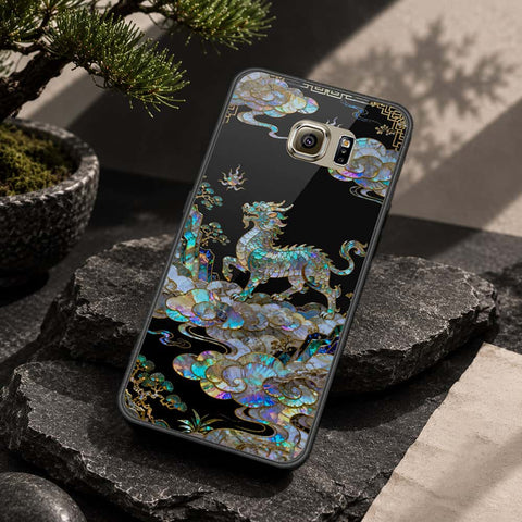 Samsung Galaxy S6 Cover - Pearl Dynasty Series - HQ Ultra Shine Premium Infinity Glass Soft Silicon Borders Case