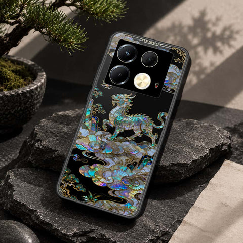 Infinix Note 40S Cover - Pearl Dynasty Series - HQ Ultra Shine Premium Infinity Glass Soft Silicon Borders Case