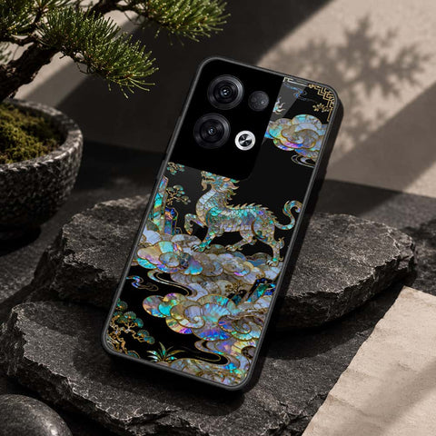 Oppo Reno 8 Pro  Cover - Pearl Dynasty Series - HQ Ultra Shine Premium Infinity Glass Soft Silicon Borders Case