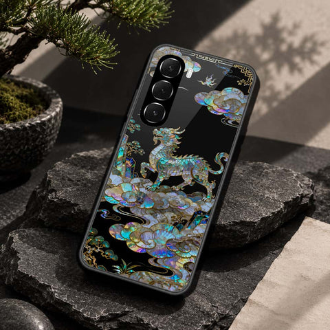 Infinix Hot 60 Cover - Pearl Dynasty Series - HQ Ultra Shine Premium Infinity Glass Soft Silicon Borders Case