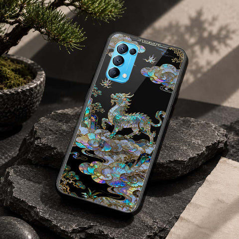 Oppo Reno 5 5G Cover - Pearl Dynasty Series - HQ Ultra Shine Premium Infinity Glass Soft Silicon Borders Case