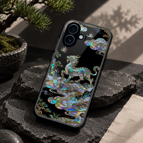 iPhone 18 - Pearl Dynasty Series - HQ Ultra Shine Premium Infinity Glass Soft Silicon Borders Case