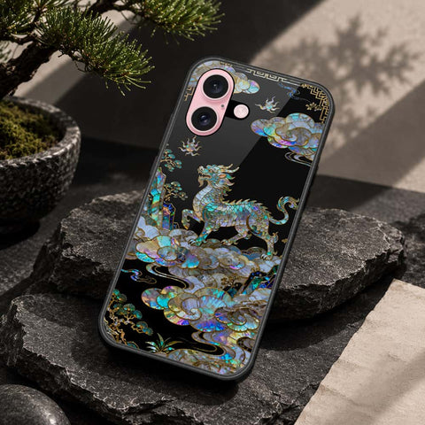 iPhone 16 - Pearl Dynasty Series - HQ Ultra Shine Premium Infinity Glass Soft Silicon Borders Case
