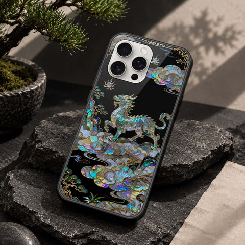 iPhone 16 Pro - Pearl Dynasty Series - HQ Ultra Shine Premium Infinity Glass Soft Silicon Borders Case