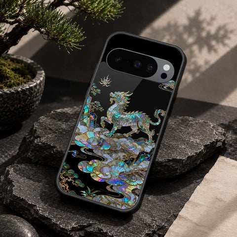 Google Pixel 9 Cover - Pearl Dynasty Series - HQ Ultra Shine Premium Infinity Glass Soft Silicon Borders Case