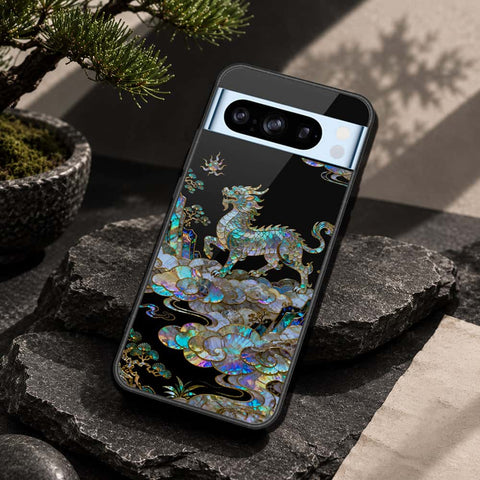 Google Pixel 8 Pro Cover - Pearl Dynasty Series - HQ Ultra Shine Premium Infinity Glass Soft Silicon Borders Case