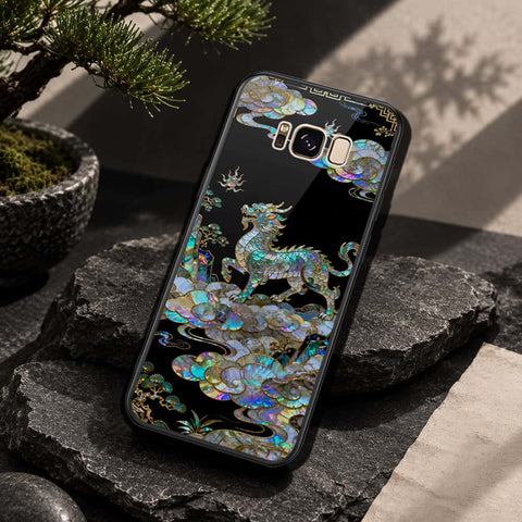Samsung Galaxy S8 Cover - Pearl Dynasty Series - HQ Ultra Shine Premium Infinity Glass Soft Silicon Borders Case