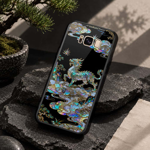 Samsung Galaxy S8 Plus Cover - Pearl Dynasty Series - HQ Ultra Shine Premium Infinity Glass Soft Silicon Borders Case