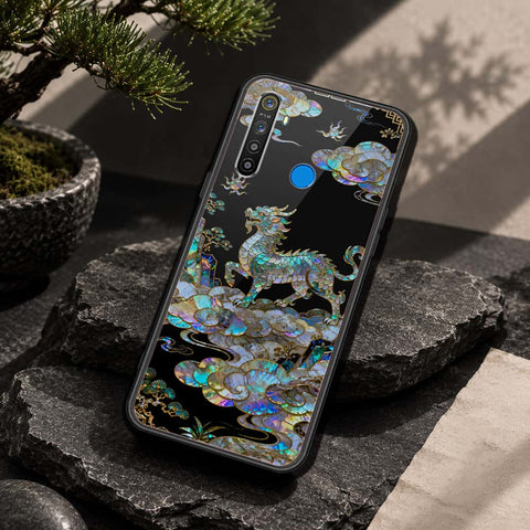 Realme 5 Cover - Pearl Dynasty Series - HQ Ultra Shine Premium Infinity Glass Soft Silicon Borders Case