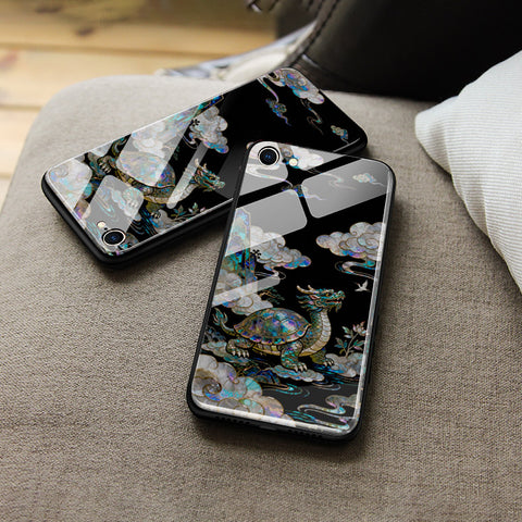 iPhone 18 - Pearl Dynasty Series - HQ Ultra Shine Premium Infinity Glass Soft Silicon Borders Case