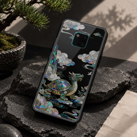 Huawei Mate 20 Pro Cover - Pearl Dynasty Series - HQ Ultra Shine Premium Infinity Glass Soft Silicon Borders Case