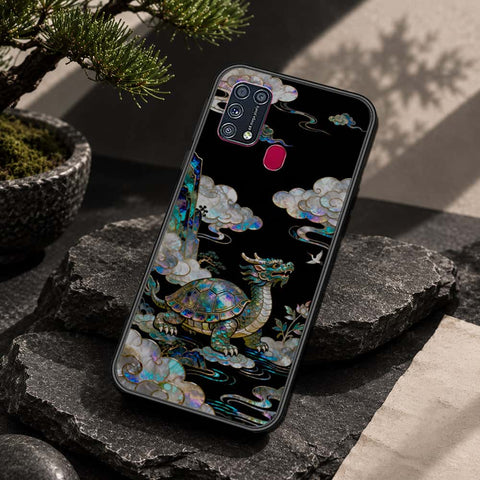 Samsung Galaxy M31 Cover - Pearl Dynasty Series - HQ Ultra Shine Premium Infinity Glass Soft Silicon Borders Case