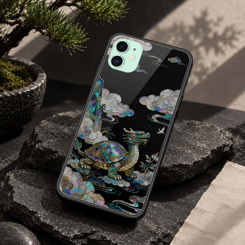 iPhone 11 - Pearl Dynasty Series - HQ Ultra Shine Premium Infinity Glass Soft Silicon Borders Case